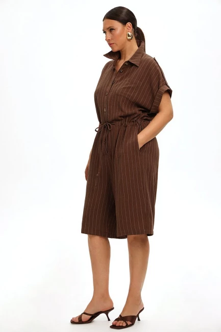 Комбинезон ромпер с цельнокроеным рукавом – фото – Plus Size 50–64 – Моно-Стиль