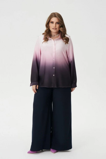 Темно-синие палаццо regular fit из костюмной ткани