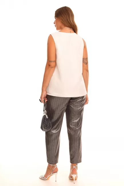 Бельевой двуслойный топ с блеском