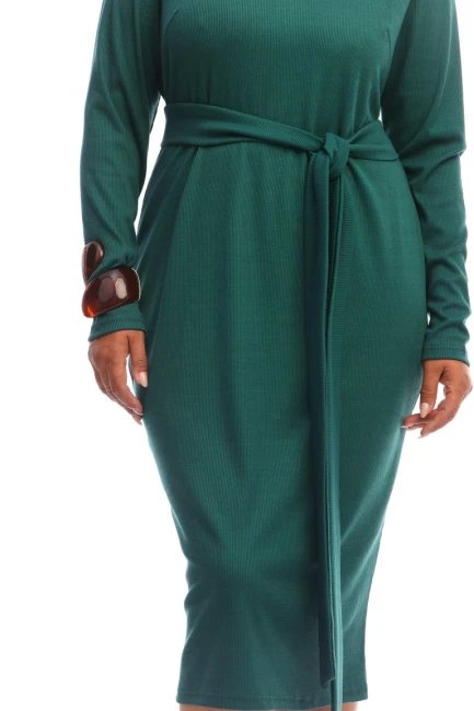 Платье в рубчик лапша – фото – Plus Size 50–64 – Моно-Стиль