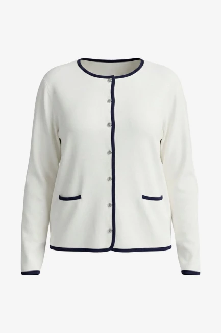 Вязаный жакет в стиле шанель – фото – Plus Size 50–64 – Моно-Стиль