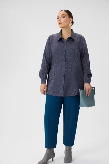 Рубашка из вискозного шелка с принтом