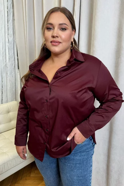 Рубашка Кос бордовый
