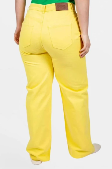 Джинсы палаццо с акцентными пуговицами – фото – Plus Size 50–64 – Моно-Стиль