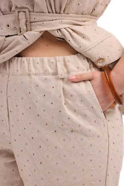 Брюки с подворотом из шитья на подкладке