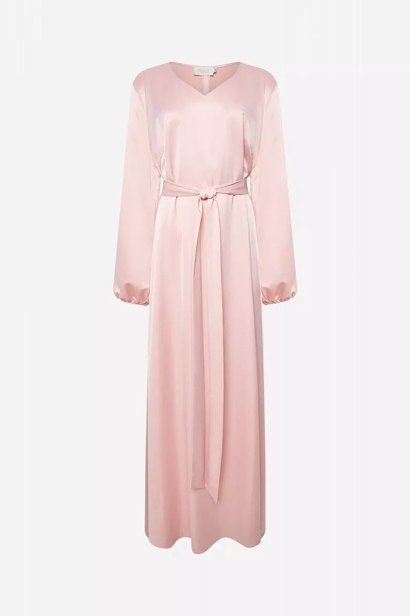 Платье макси из атласной ткани Платье макси из атласной ткани