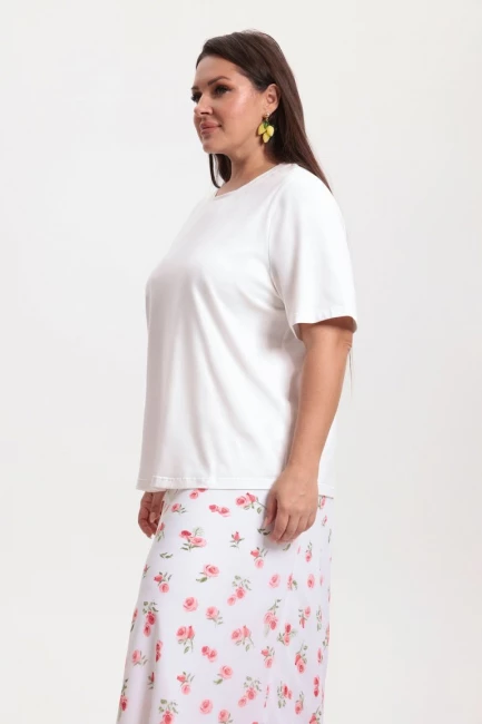 Футболка базовая с круглым вырезом – фото – Plus Size 50–64 – Моно-Стиль
