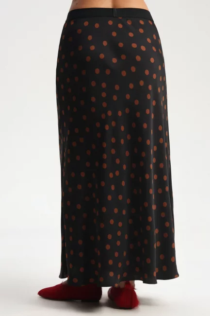 Юбка слип с принтом горох