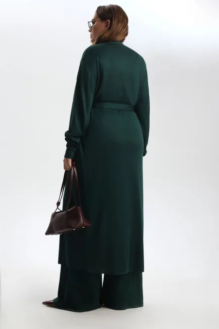 Кардиган макси из вязаной вискозы