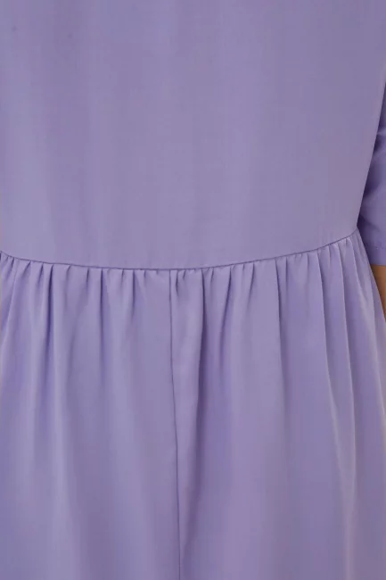 Платье трапеция из поливискозы сиреневого цвета