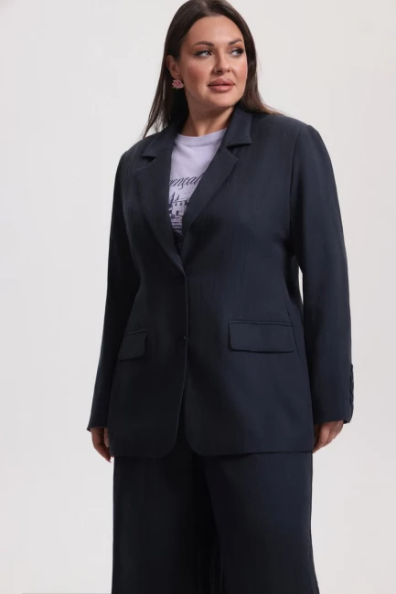 Жакет изо льна в итальянском стиле – фото – Plus Size 50–64 – Моно-Стиль