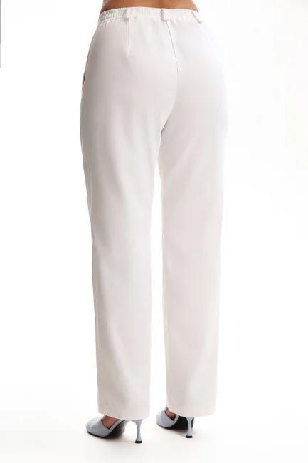 Брюки классические из белого хлопка
