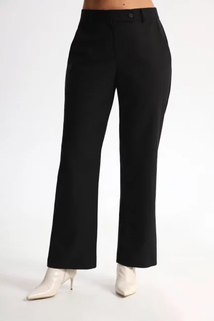 Брюки прямые черного цвета
