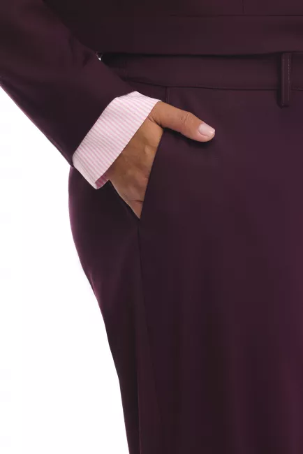 Брюки с разрезом и декоративной манжетой