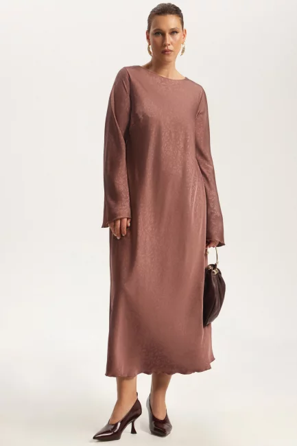 Платье из шелка с принтом и подкладкой