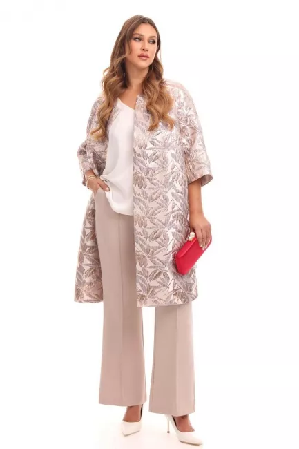 Удлиненный жакет из парчи