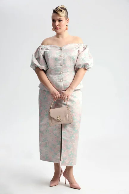 Юбка карандаш из жаккарда на подкладке