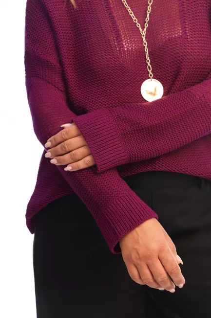 Джемпер сетка из смесового хлопка