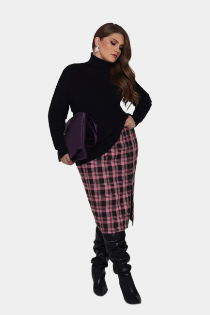 Юбка клетчатая на подкладке – фото – Plus Size 50–64 – Моно-Стиль