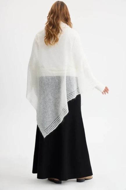 Пончо паутинка из мохера – фото – Plus Size 50–64 – Моно-Стиль
