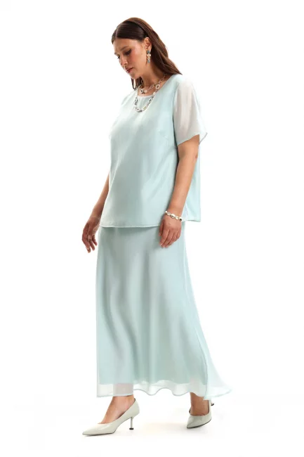 Блузка с коротким рукавом из тенселя на подкладке