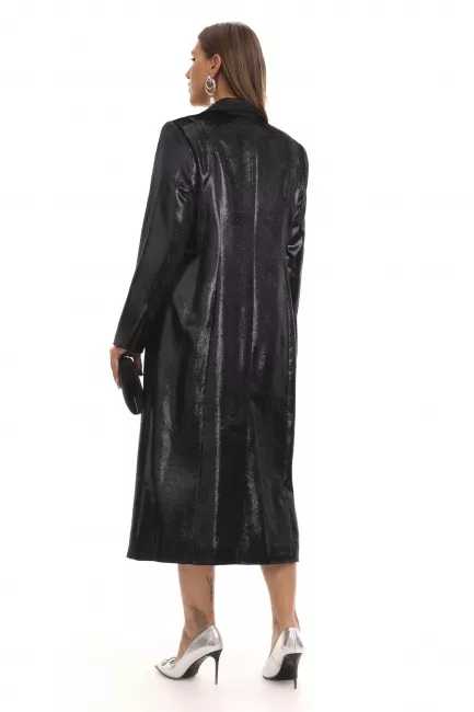 Платье смокинг из ламе длиной макси