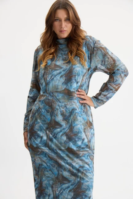 Платье футляр из сетки на подкладке – фото – Plus Size 50–64 – Моно-Стиль