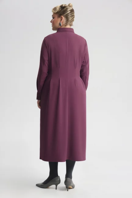 Платье из поливискозы с защипами