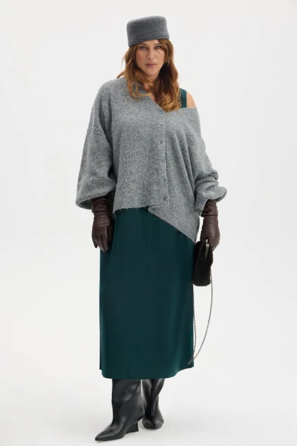 Платье слинки из поливискозы – фото – Plus Size 50–64 – Моно-Стиль