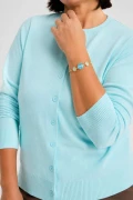 Браслет голубыми звеньями – фото – Plus Size 50–64 – Моно-Стиль