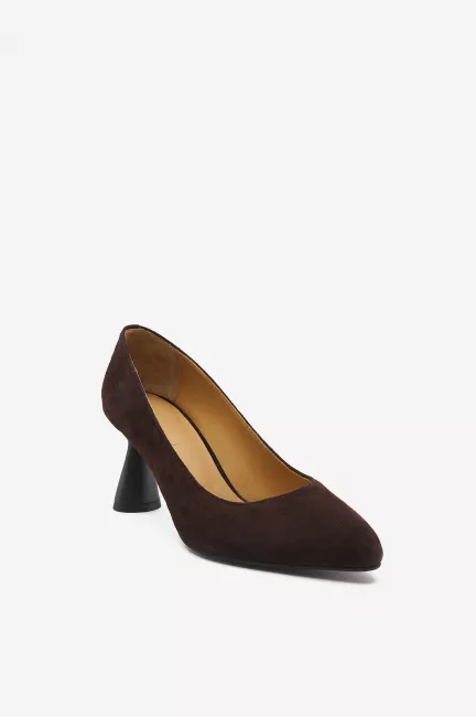 Лодочки из замши с увеличенной полнотой