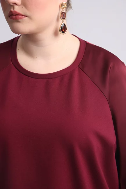 Свитшот с комбинированным рукавом реглан