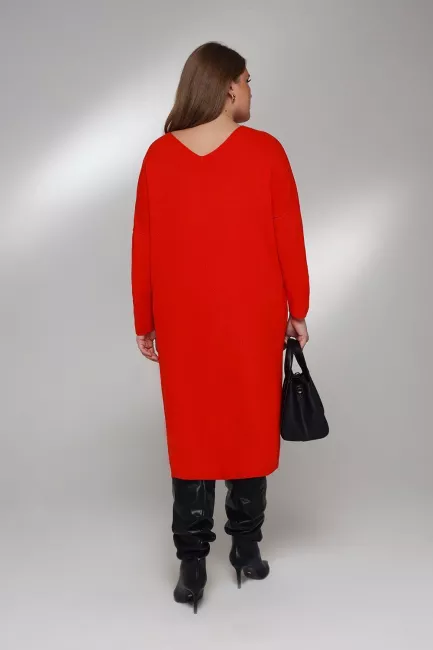 Платье свитер из вязаной шерсти с кашемиром