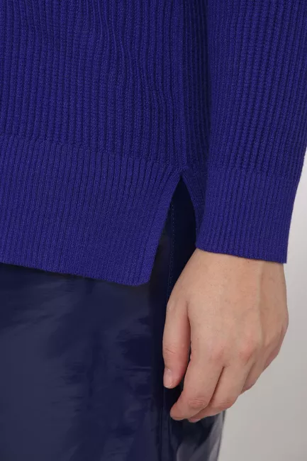 Пуловер из вязаного смесового хлопка