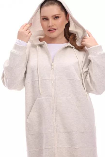 Парка с капюшоном длиной макси