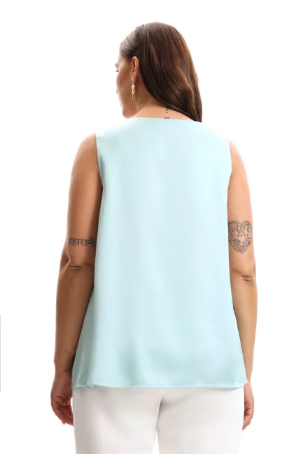 Топ из мятной поливискозы