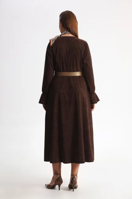 Платье рубашка из двухсторонней экозамши