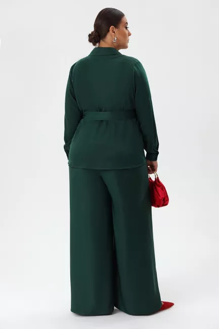 Брюки палаццо из поливискозного шелка