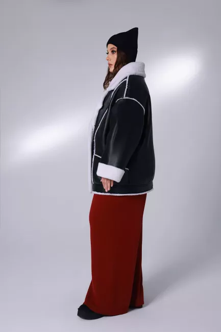 Куртка дубленка из 100% шерсти мериноса