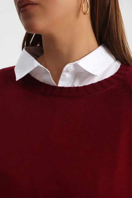 Джемпер бойфренд с круглым вырезом