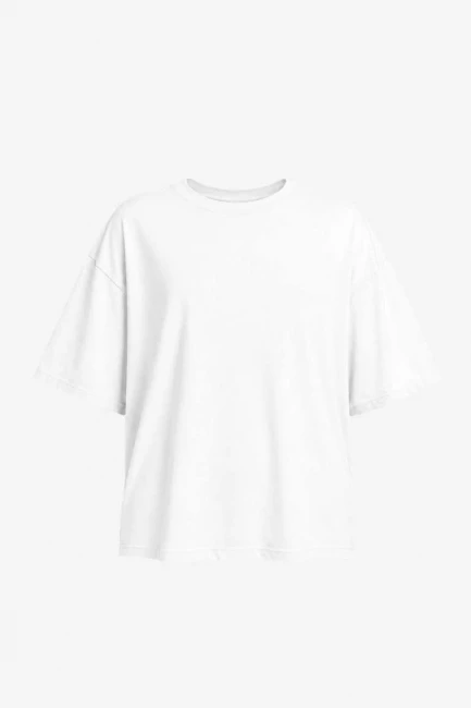 Футболка молочного цвета оверсайз – фото – Plus Size 50–64 – Моно-Стиль
