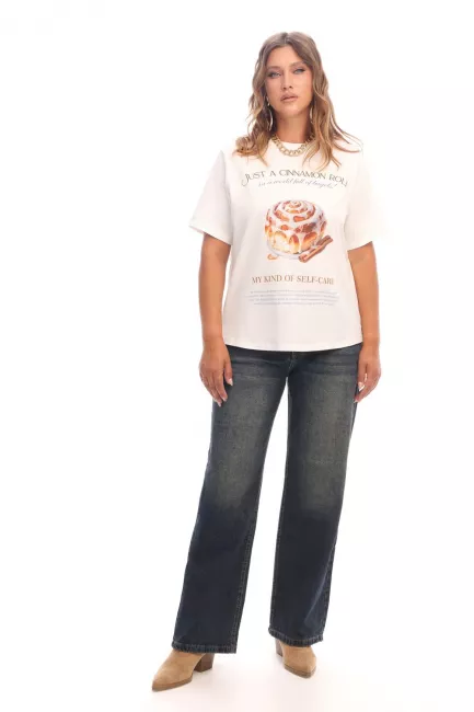 Джинсы straight с эффектом сырого денима и потёртостями