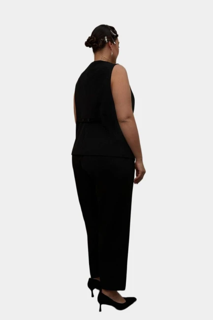 Брюки из смесовой шерсти черные – фото – Plus Size 50–64 – Моно-Стиль