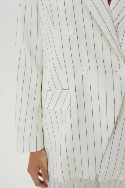 Жакет изо льна с полоской