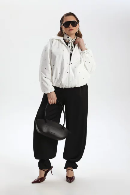 Бомбер с добавлением хлопка и принтом