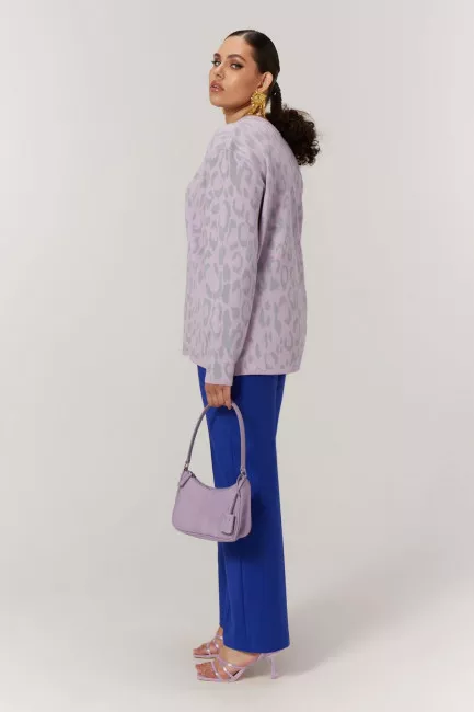 Кардиган на пуговицах с хищным принтом