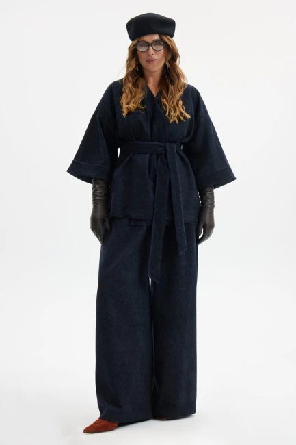 Широкие брюки с тач-эффектом – фото – Plus Size 50–64 – Моно-Стиль