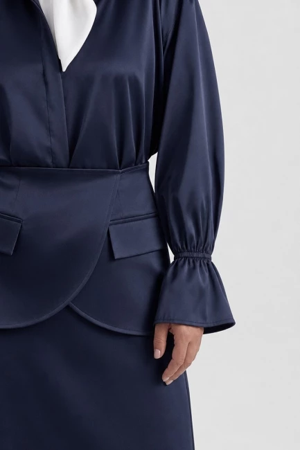 Блузка из поливискозы с цельнокроеным рукавом – фото – Plus Size 50–64 – Моно-Стиль