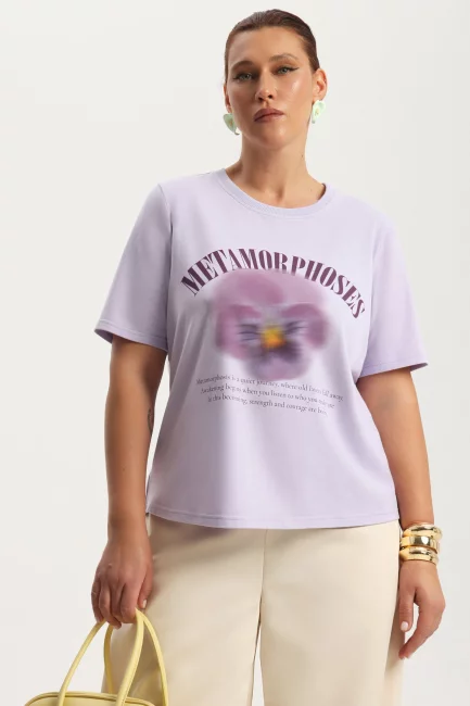 Футболка из хлопка с принтом