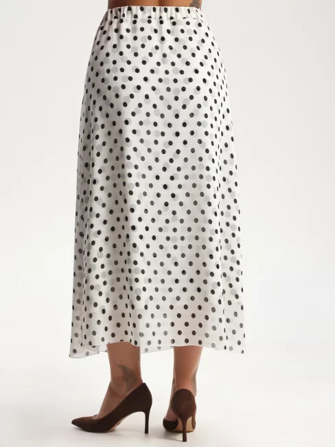 Юбка слип из шифона с принтом